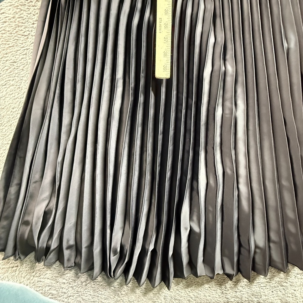 INC International Concepts NEW XL Black Pleated Halter Dress Sleeveless Party - Picture 7 of 8